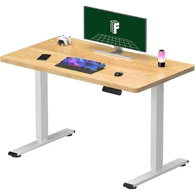 Obrázek produktu pro Výškově nastavitelný stůl QE1M-4024-UKV4, 100 x 60 cm, javor/bílý