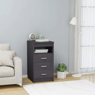 Image de Armoire à tiroirs Gris 15.7 "x19.7 "x29.9" Chipboard