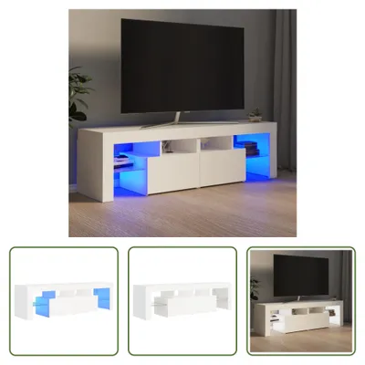 Produktbild von The Living Store TV-Schrank mit LED-Beleuchtung Weiß 140x36,5x40 cm