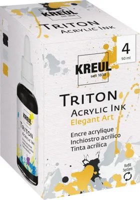 Produktbild von KREUL Acryltinte TRITON Acrylic Ink Set Elegant Art 4 x 50 ml