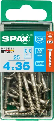 Produktbild von Spax Universalschrauben 4.0 x 35 mm TX 20 - 25 Stück Edelstahl