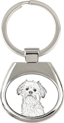 Produktbild von Löwchen - Schlüsselanhänger mit Hund, Anhänger mit Aufdruck, personalisierter Anhänger der Marke Art-Dog