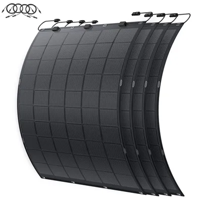 Produktbild von Flexibel Solarpanel 900W, Solarmodul 4x225W für Balkon Dach Wand und Wohnmobil, IP68 Wasserdicht Photovoltaik 213°Biegung