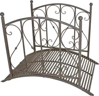 Produktbild von Gartenbrücke mit Geländer aus Metall GARDA-120, B/H/T: ca. 120/94/81 cm