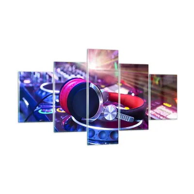Produktbild von Bilder auf glas - Disco Nachtclub Audio Elektronik - 125x70cm - Glasbilder - Wandbilder - Kunstdruck - zum Aufhängen bereit - Wanddekoration aus Glas - Glas Bilder - Wandbild auf Glas - GEA125x70-2412