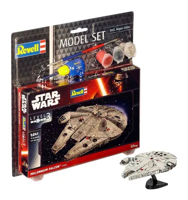 Produktbild von Revell Model Set Millennium Falcon, Raumflugzeug-Modell, Montagesatz, 1:241, Millennium Falcon, Star Wars, Fortgeschritten
