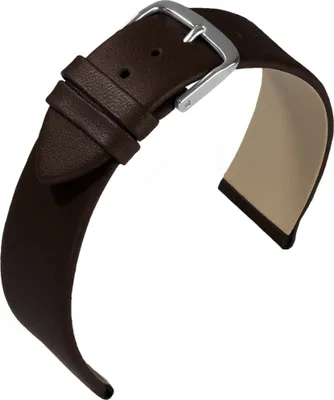 Produktbild von EULIT Uhrenarmband | Nappaleder, d.braun ohne Naht | Dornschließe S/G, Stegbreite:18mm, Schließe:Silbern