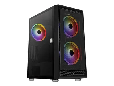 Zdjęcie produktu dla Aerocool Graphite V1, Midi Tower, PC, Czarny, ATX, micro ATX, Mini-ITX, ABS, SPCC, Stal, 18 cm
