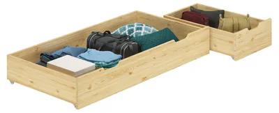 Produktbild von Bettkasten Staukasten für Betten 80x200 2-teilig Kiefer massiv 90.10-S5-2