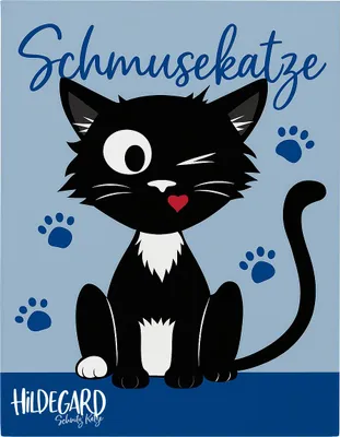 Produktbild von Ralf Schmitz Fleecedecke - Schmusekatze Hildegard Kuscheldecke 130 x 170 cm blau