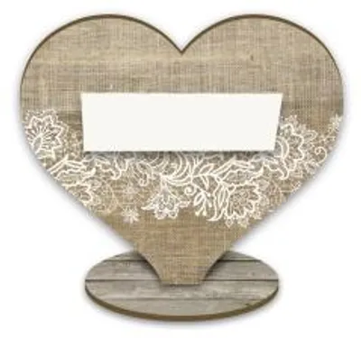 Produktbild von familiawedding 10 Tischkarten zur Hochzeit "Ja ich Will" Herz-Design