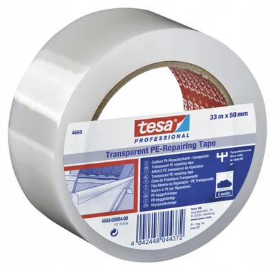 Produktbild von Tesa Tesa Reparaturband 4668 50m 33mm transparent für Folienübergänge LDPE - 04668-00004-00