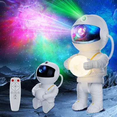 Astronaut Galaxie Projektor, LED Sternenhimmel, 8 Nebeleffekte
