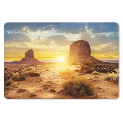 Produktbild von MuchoWow® Mauspad Mousepad Sonnenuntergang - Felsen - Landschaft - Horizont 27x18 cm - Mousepads - Maus Mat - Pad - Mausunterlage - Büroartikel - Desk Matten