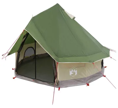 Zdjęcie produktu dla Namiot tipi vidaXL z daszkiem, zielony, 250 x 250 cm, poliester i stal