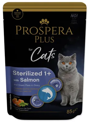 Productafbeelding van Kapsička Prospera Plus Gesteriliseerd, 1+, Zalm, Erwten, 85g