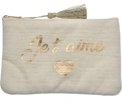 Produktbild von Juleeze JZTB0081W Kulturbeutel Weiß Kosmetiktasche mit Goldschrift
