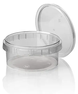 Produktbild von Feinkostbecher, PP rund 300 ml Ø 11,8 cm · 5,1 cm transparent mit Originalitätsverschluss