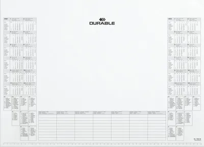 Produktbild von DURABLE Schreibunterlage mit Kalenderblock PP schwarz