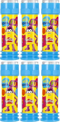 Produktbild von Play-Doh Seifenblasen mit Spiel 55 ml MY BUBBLE 6 Stück