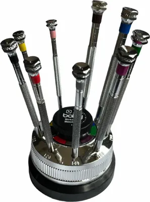 Immagine prodotto di Boley Set di 9 Cacciaviti Antimagnetici con Base Rotante