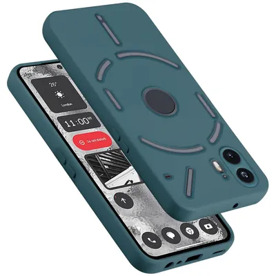 Produktbild von Cadorabo Hülle für Nothing Phone 2 Hülle Silikon Handyhülle Case aus flüssigem Silikon, Kratzfeste und stoßfeste Schutzhülle für Nothing Phone 2
