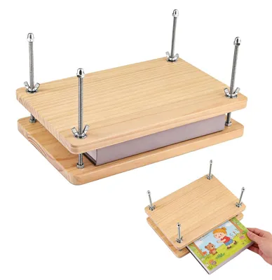 Produktbild von Elzusha - Holzbuchpresse, 30 x 20 cm, für Buchbindearbeiten und Papierprojekte