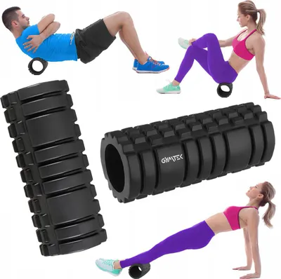 Obrázok produktu pre Gymtek® Fascia roller foam roller - EVA fitness roller, masážny valec na masáž chrbta, celého tela - joga, pilates, tréningový valec - 33x14cm