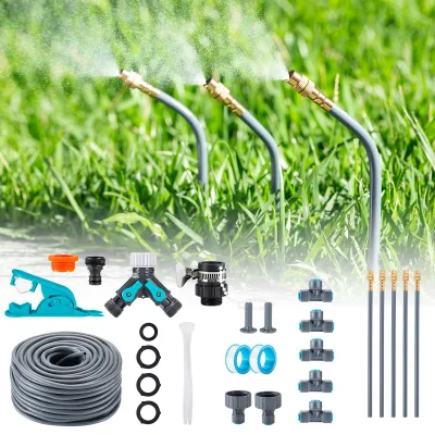 Gartenbewässerungssystem 5 m, 360° Tropfbewässerung, Sprinkler
