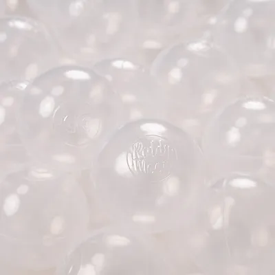 Obrázek produktu pro KiddyMoon 1200 ∅ 6cm dětské míče pro míčové hry bazénové míče dětské plastové míče vyrobené v EU, transparentní