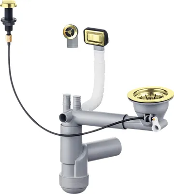 Image de Siphon for 1-bowl granite sink - Space-Saver