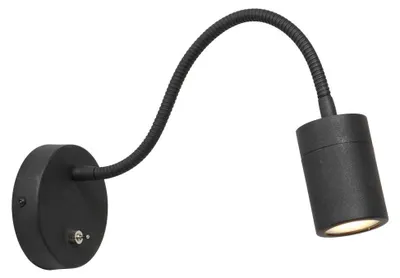 Image de Applique murale - noir - Upround - métal - lampe de lit - GU10 - 3390ZW - Mexlite