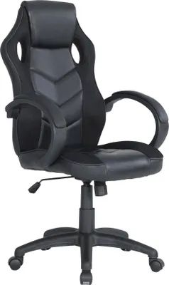 Produktbild von Gaming-Stühl Caloundra, Gaming-Sessel für Erwachsene, Schreibtischstuhl, 66x61h104/114 cm, Schwarz