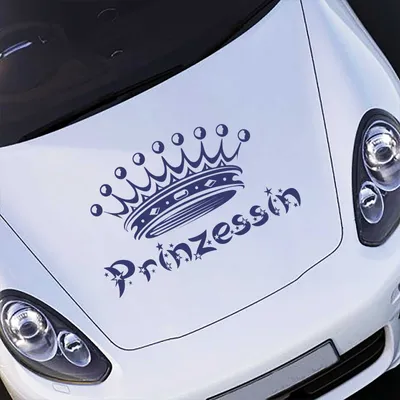 Produktbild von Aufkleber - Autoaufkleber "Prinzessin" 100cm x 60cm königsblau - Tuning Carystyling Heckscheibe Auto