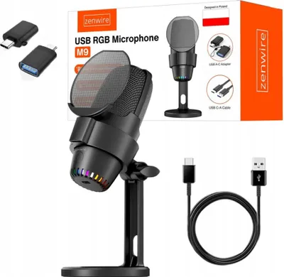 Produktbild von Kondensatormikrofon - Mikrofon für Computer - Studio - mit Stativ - Gaming - USB-C USB 3.0
