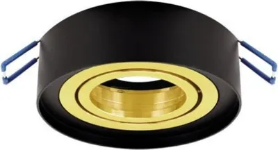 Produktbild von Schwenkbarer Einbaustrahler SCHWARZ und GOLD für GU10 Glühbirnen