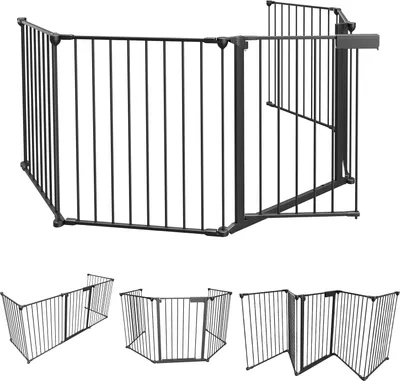 Produktbild von Kaminschutzgitter 5x Ofenschutzgitter Laufgitter Absperrgitter Tierschutzgitter Türschutzgitter Kinder-Sicherung 300x75cm