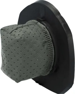 A close-up view of a vacuum cleaner filter attachment.