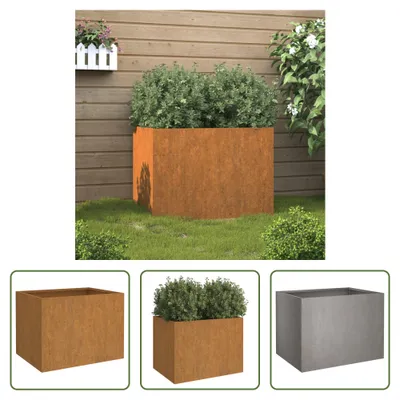 Produktbild von The Living Store Pflanzkübel 62x47x46 cm Cortenstahl