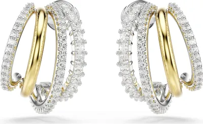 A pair of Swarovski Hyperbola Kreolen earrings.
