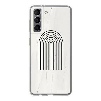 Produktbild von MuchoWow® Handyhülle Schutzhülle Hülle für Samsung Galaxy S21 Farbe - Regenbogen - Schwarz - Weiß Silikon Softcase Handy Hülle - Softcase