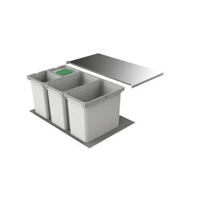 Image de Naber Cox® Box 2T 800-4. Collecteur de déchets, avec couvercle gris clair. - Poubelle