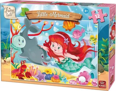 Obrázok produktu pre puzzle Malá morská víla 3D junior ružová 12 kusov