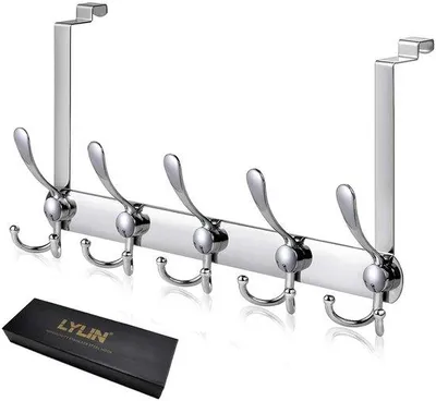 Produktbild von Schlafzimmereinbauspiegel - Edelstahl - 15 Haken - Für Schlafzimmertüren