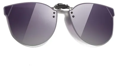 Immagine prodotto di INF Occhiali Clip-On Polarizzati con Custodia con Cerniera - Lenti TAC, Design Ribaltabile, Protezione UV Viola
