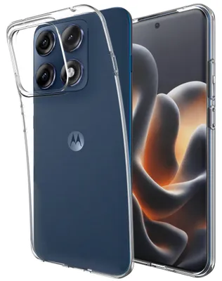 Image de Cazy Coque compatible avec Motorola Edge 70 Pro Coque en Silicone – Coque Flexible – Transparent