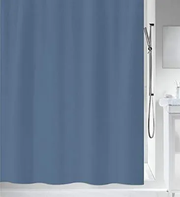 Produktbild von Duschvorhang aus Textil 240 x 200 cm, 100 % Polyester, Blau
