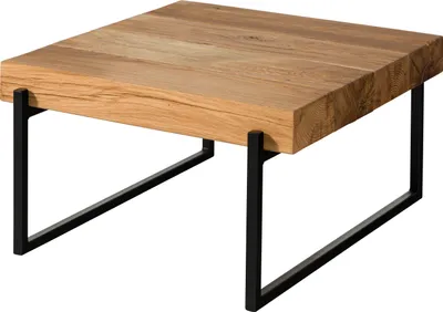 Image de MASSIVMOEBEL24 | Table basse en bois de Chêne 60x60x35 naturel huilé LOUNGE COLLECTION #04