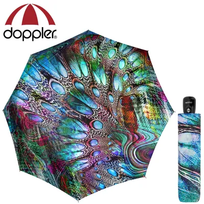 Produktbild von doppler Regenschirm Taschenschirm Fiber Magic Auf Zu Automatik Pavone Satin