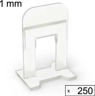 Produktbild von Fliesen Nivelliersystem Verlegehilfe Fliesen Plan System, 250 Laschen, 1 mm